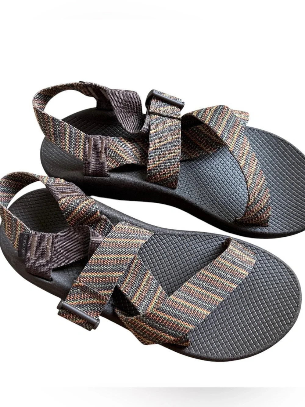 Chaco Mega Z Cloud sandals men size 12 brown green coffee